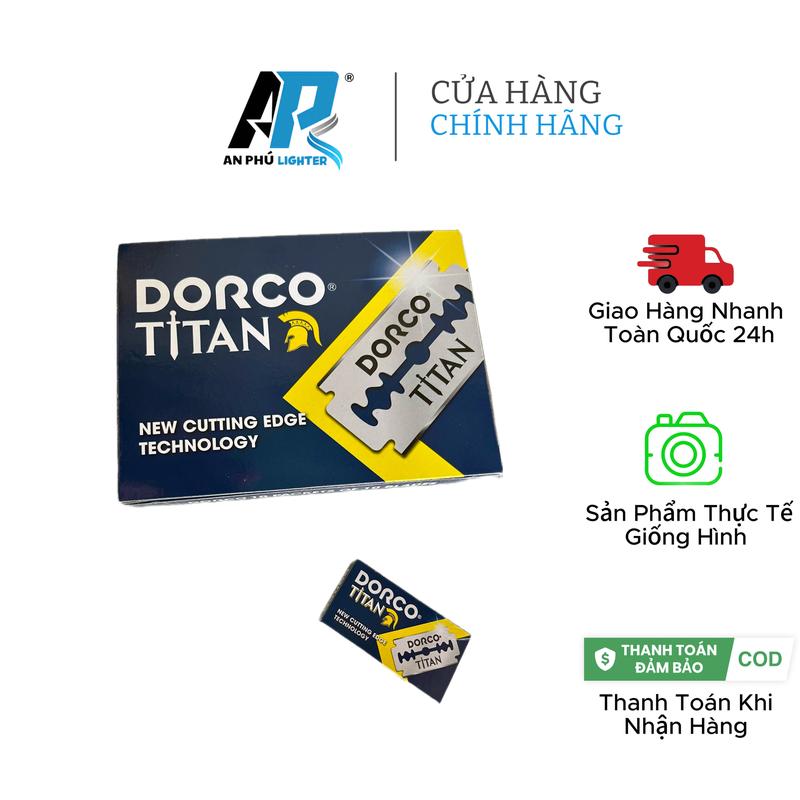 [ Free Ship ] 10 Cái Lưỡi Lam Dorco Titan Chính Hãng - 1 Hộp Nhỏ - Cạo thủ công - Dễ sử dụng - Phụ Liệu Tóc Cạo Râu