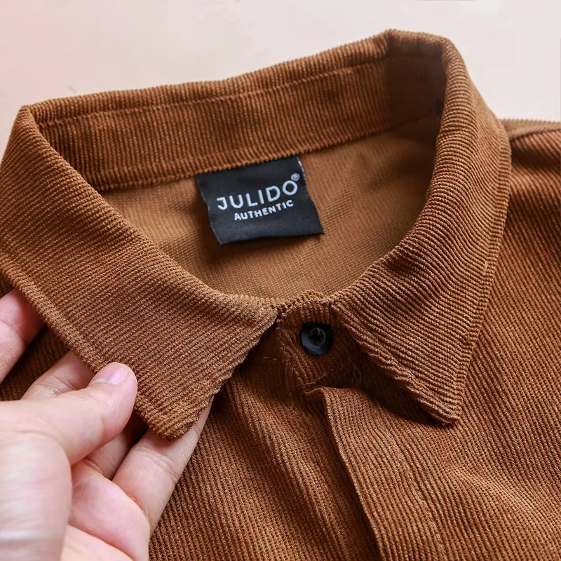 Bộ quần áo cộc tay chất liệu nhung tăm JULIDO Nam Menswear Sơ Mi Bi 5