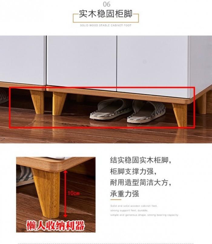 Product Introduction of 【SG Sales】Door shoe cabinet  Nordic solid wood simple modern hall cabinet  partition cabinet  storage cabinet hanger coat cabinet 10