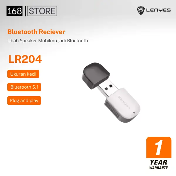 Bluetooth Receiver USB LENYES LR204 Bluetooth Transmitters 5.1 Alat Bluetooth Salon Speaker Audio Mobil