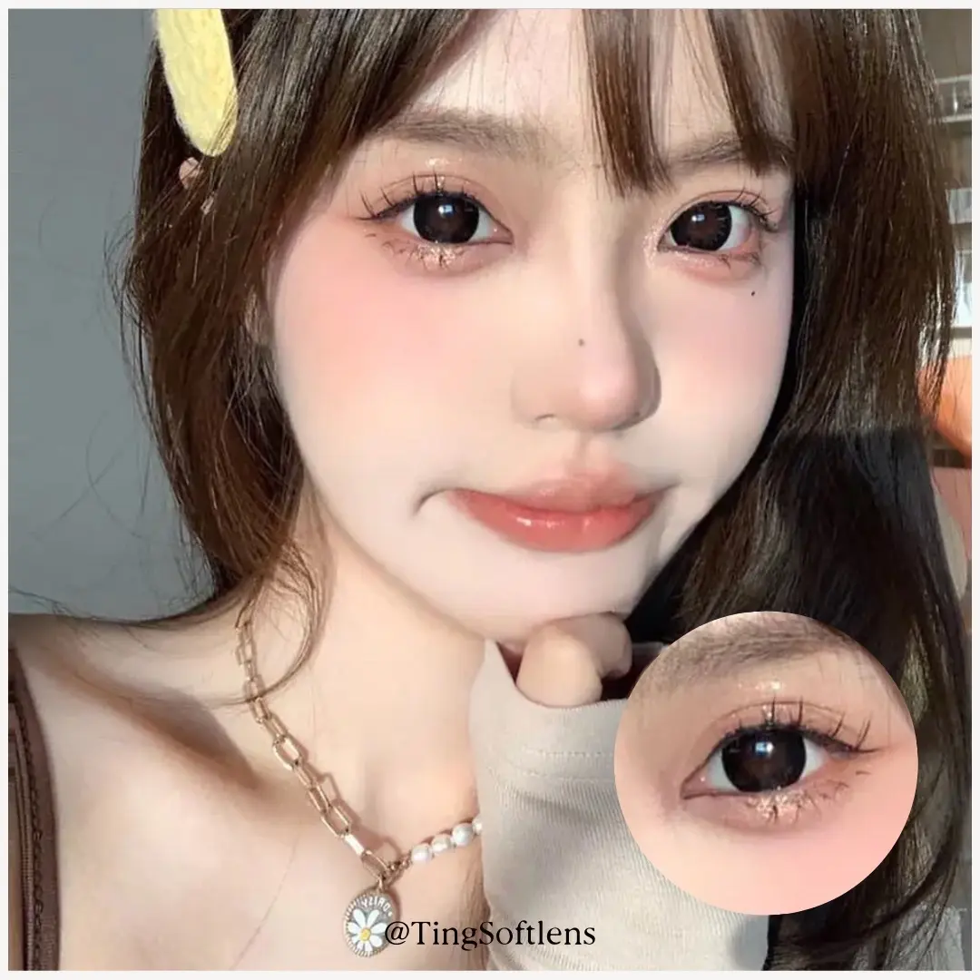 Softlens Big Eyes Doll Eye Black Hitam Bisa Minus Normal Free Lens Case Trendy Monthly Replace