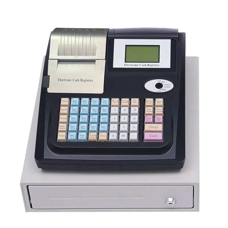 Electronic Cash Register with Drawer Mesin Cashier Machine Key - TikTok ...