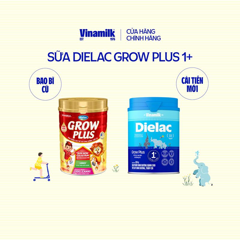 [CÓ THỂ NHẬN BB MỚI/ CŨ] Sữa Non Vinamilk Dielac Grow Plus 1+ HT 850g
