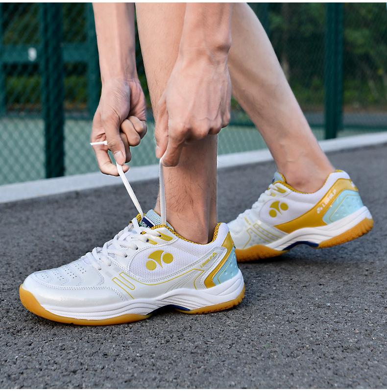 Product Introduction of Professional Badminton Shoes Men's and Women's Wear-Resistant Non-Slip Breathable Student Tennis Shoes Table Tennis Ball Shoes Training Shoes Volleyball Shoes 26