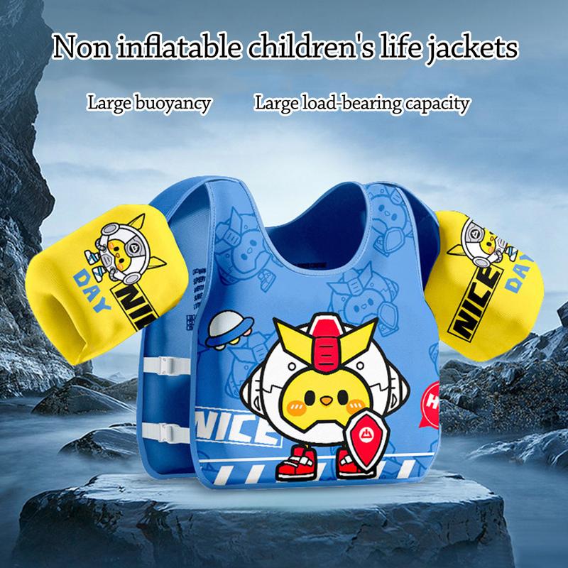 Product Introduction of Creative Float Summer Kids Swim Vest Airless Water Play Child Buoyancy Vest Cartoon Adjustable Swim Arm Ring Baby 26