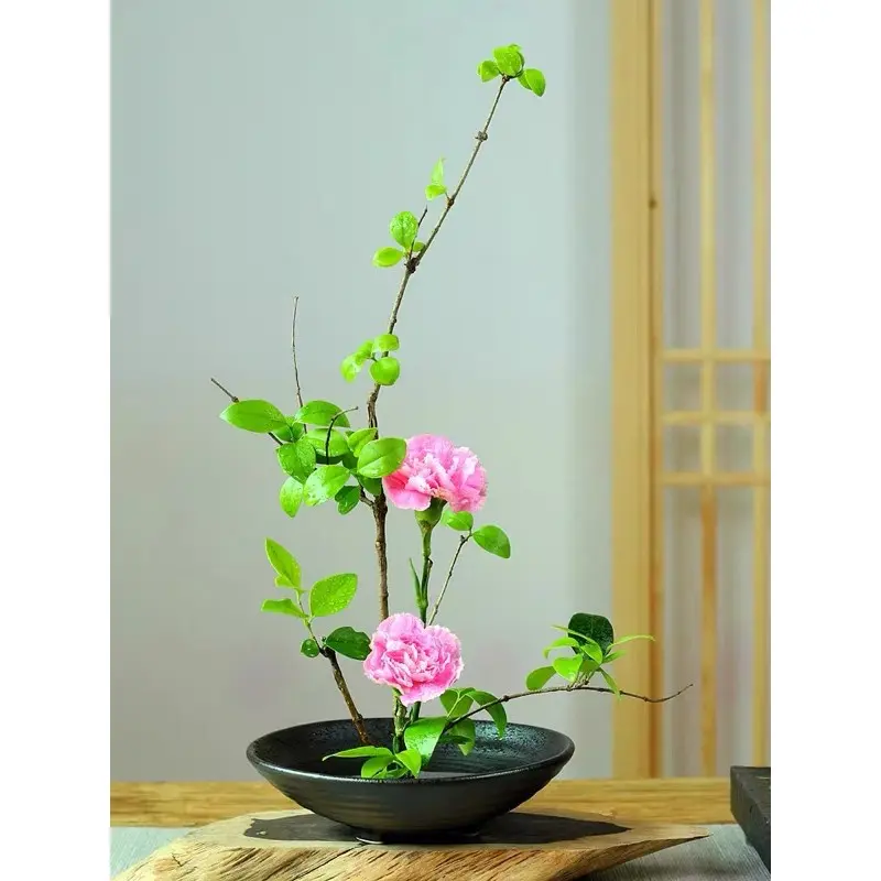 (mới) Bát cắm hoa, có chông kèm,men sứ Decor Decor Phòng Trang Trí Nhà