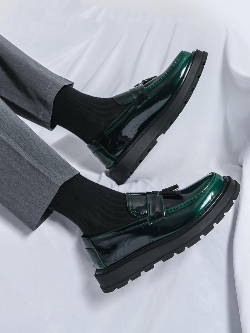 Product Introduction of Men's Business Style Solid Color  Dress Shoes, Fashionable Round Toe Shoes for Work Office, Casual Trendy Shoes for Daily Wear 4