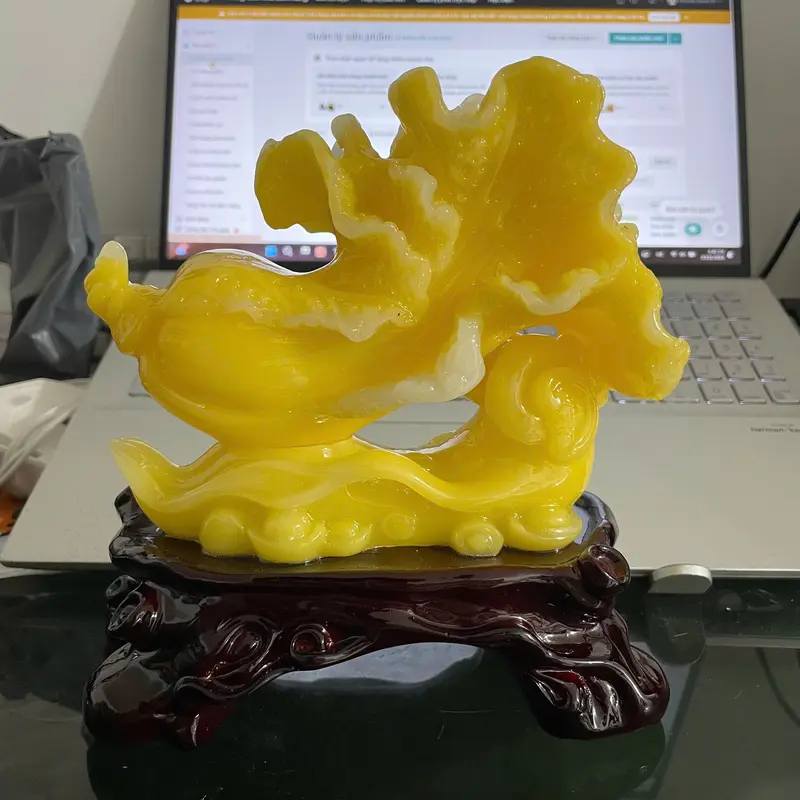 bắp cải phong thủy tài lộc size 17cm chất liệu bột đá Phòng Khách Trang Trí Nhà Decor Phòng 5