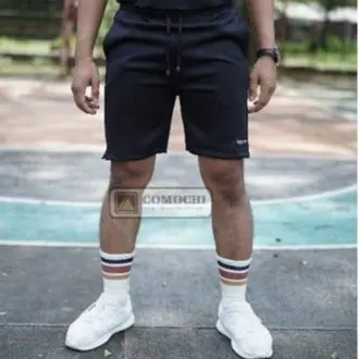 Rush N Run Celana Pendek Olahraga Badminton Lari Running Pria Wanita Slimfit Bahan Super Soft Scuba Premium sport 1