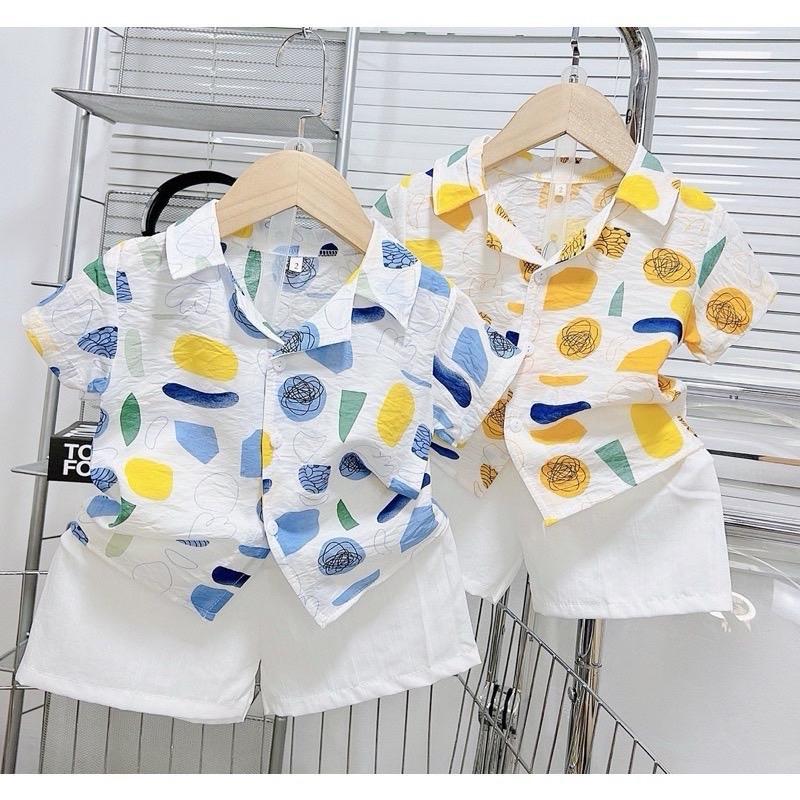  set bộ cổ Đức  set đồ bé trai gồm 1 áo + 1 quần chất tơ đũi mềm mát cho bé phù hợp với mùa hè. Bộ đũi cho bé mặc đi du lịch  đi chơi  đi tiệc 