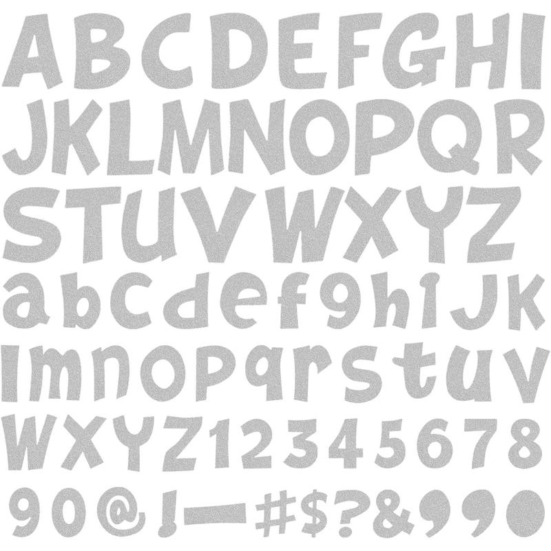 216 count Glitter Bulletin Board Letters 4.7
