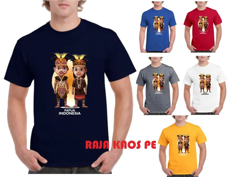 KAOS DISTRO PAPUA / PAPUA INDONESIA /KAOS MURAH / PRINT DIGITAL / KAOS UNISEX / KAOS KEREN 0