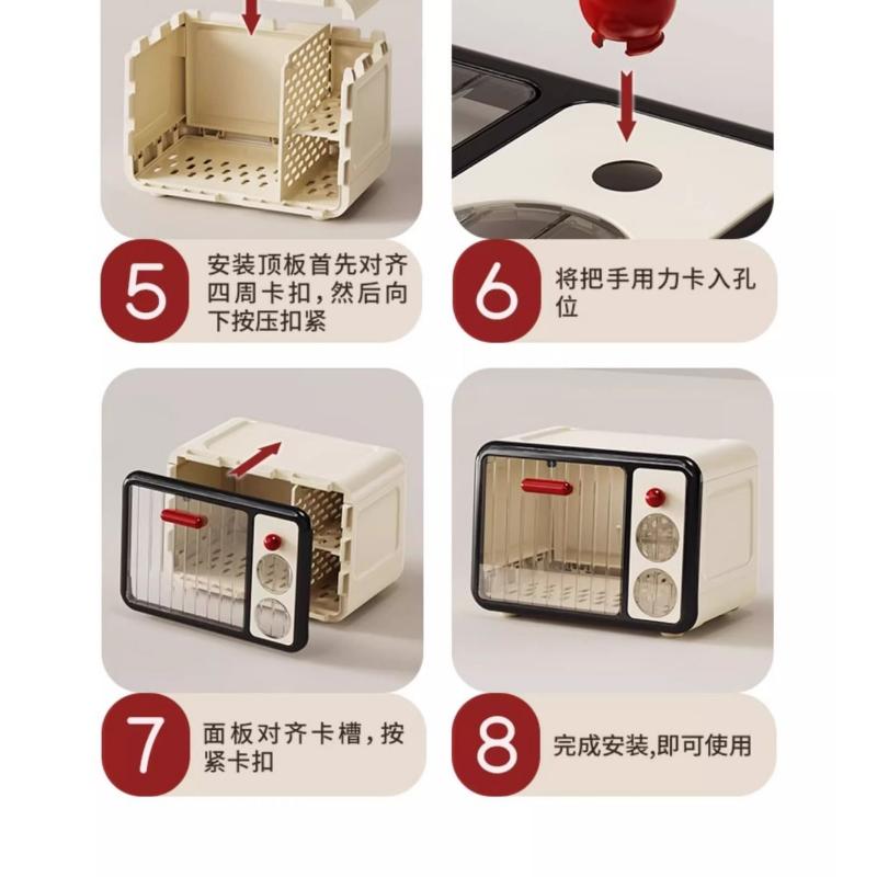 Product Introduction of Household Bottle Storage Cabinet Baby Tableware Storage Box Food Supplement Tool Dust-proof Drain Cabinet Put Dishes And Chopsticks Shelf 27