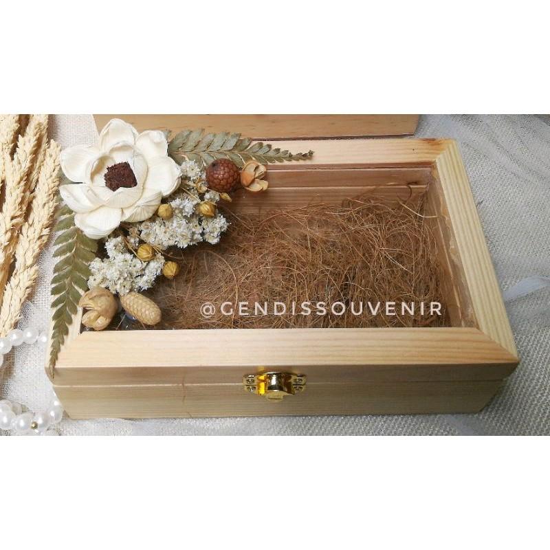 Ready stock kotak uang mahar rustic - kotak uang kayu seserahan rustic 0