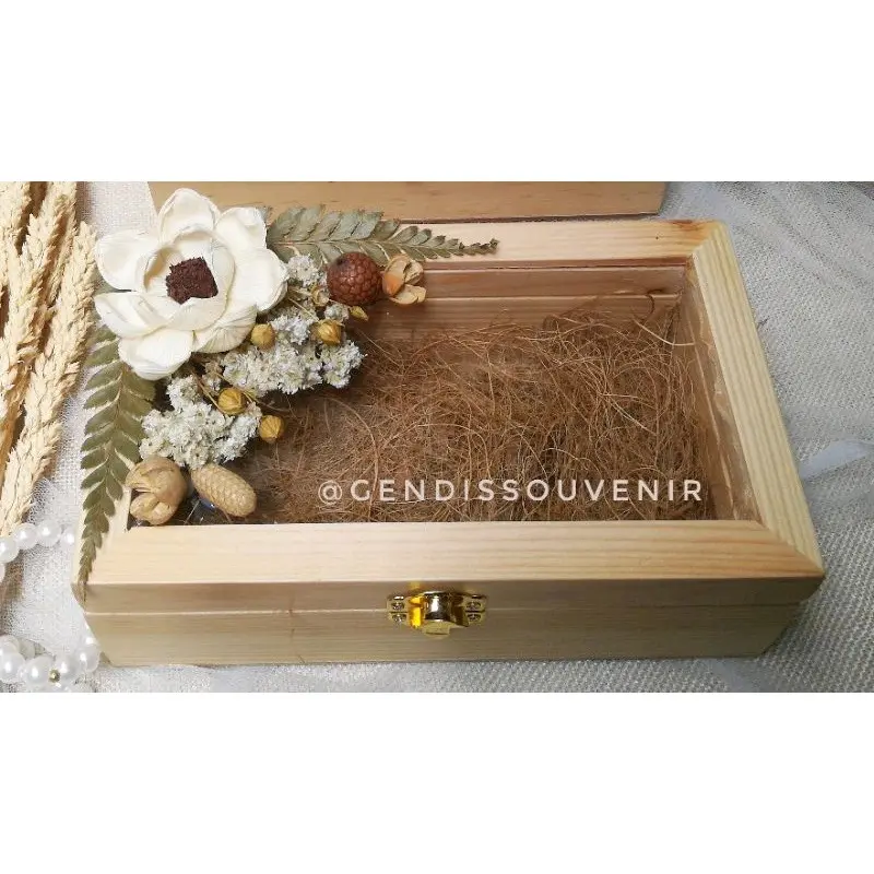 Ready stock kotak uang mahar rustic - kotak uang kayu seserahan rustic 0