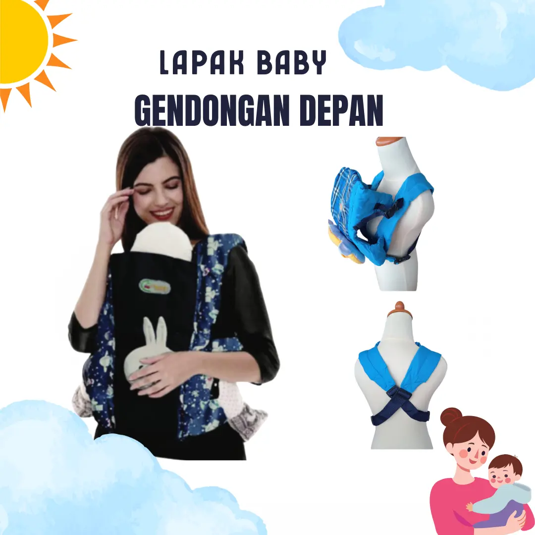 Gendongan Hipseat Ransel Carrier Gendongan Bayi Depan Boneka