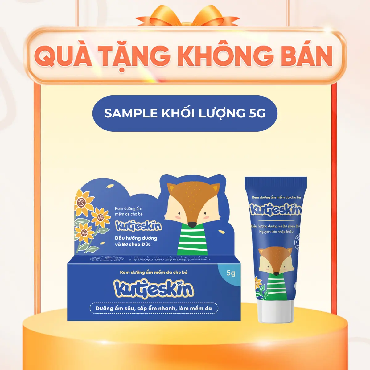 [HÀNG TẶNG KHÔNG BÁN] Kem dưỡng ẩm mềm da cho bé Kutieskin 5g HN0453