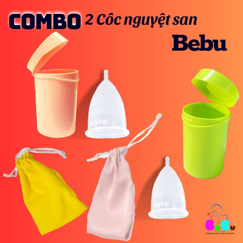 BeBu Combo 2 Cốc nguyệt san Silicon y tế 3 phân loại