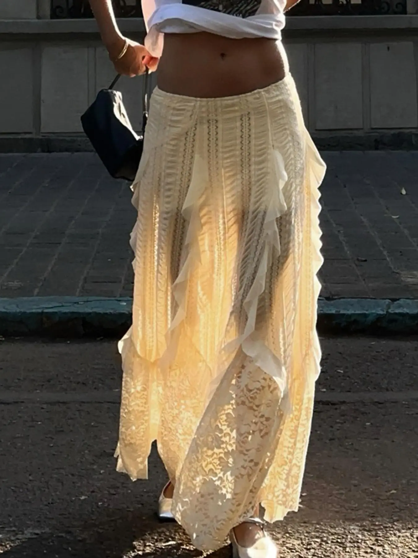 Women's Skirt, Casual Boho Fashion Skirt for Daily Holiday Vacation Wear, Ladies Bottoms for Summer