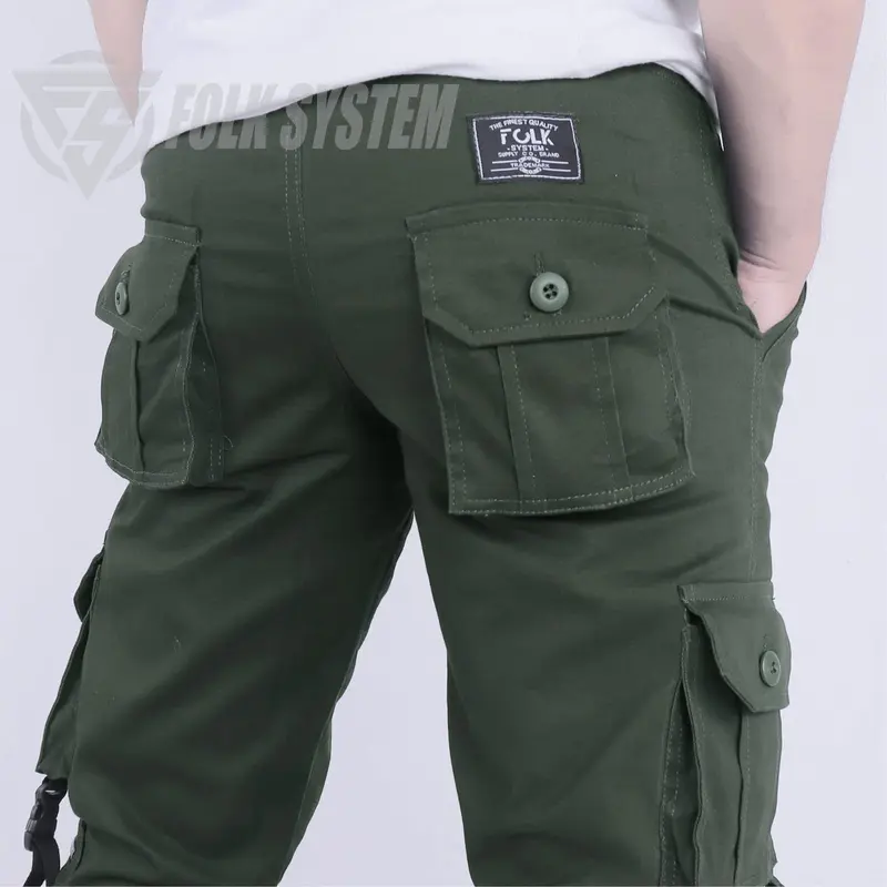 Celana Panjang Chino Jogger Cargo FLK Pria  Folksystem 4