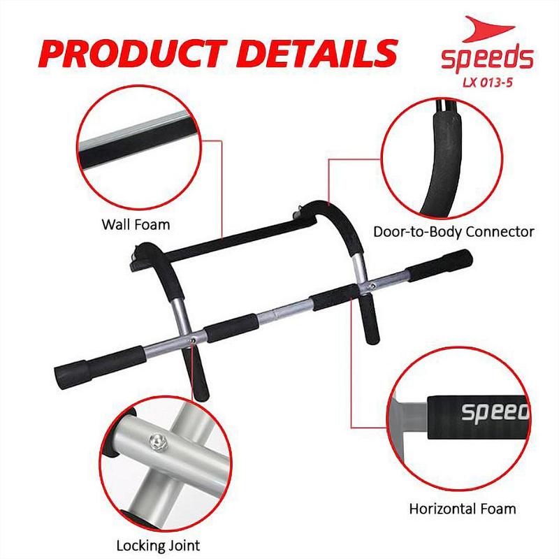 Product Introduction of SPEEDS Pull Up Bar Iron Gym chin up Bar Door Alat Olahraga Fitnes Portable Praktis Pembentuk 013-5 0