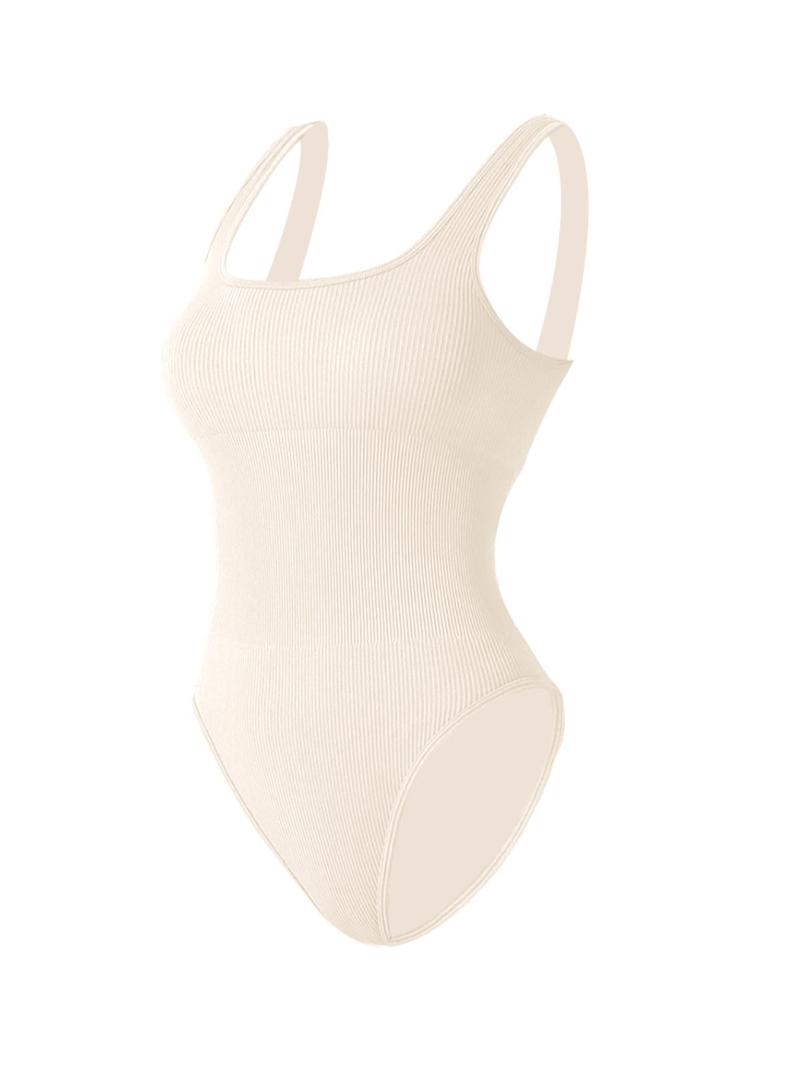 Product Introduction of YOZY Women's Solid U Neck Ribbed Seamless Bodysuit, Casual Sleeveless Bodysuit for Summer, Fashion Women's Clothing for Daily Wear 18