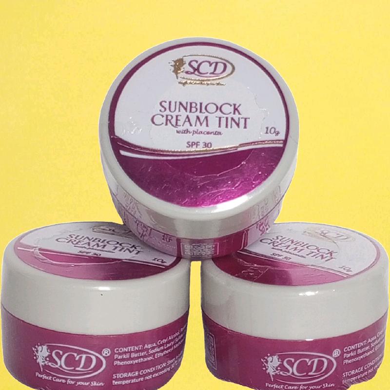 3pcs. SCD Sunblock Cream Tint Placenta SPF30 10g Sunscreen - TikTok ...