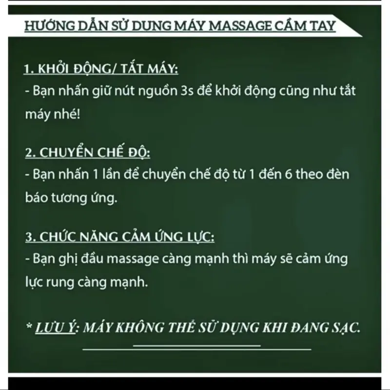 (Có Logo) Máy Massage Cầm Tay 4 Đầu 6 Chế Độ Giao Màu Ngẫu Nhiên 6