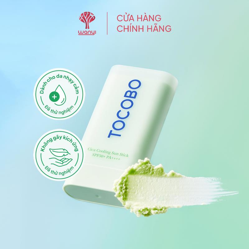 Sáp Chống Nắng Dạng Thỏi Tocobo Cica Cooling Sun Stick SPF50+ PA++++ 18gr