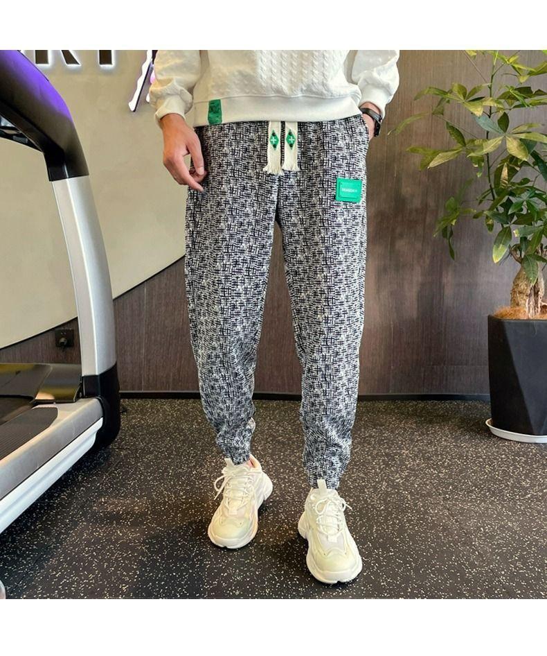 Product Introduction of Quần Jogger Họa Tiết Răng Nanh, Cao Cấp, Dành Cho Nam Giới, Bộ Sưu Tập Mùa Xuân Và Mùa Hè, Thương Hiệu Hợp Xu Hướng Dáng Rộng Rãi, Quần Cropped Thời Trang, Hàng Mới Về 5