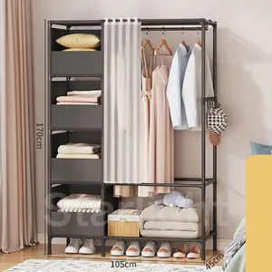 Starlight Lemari Pakaian Portable Rak Serbaguna Organizer Tempat Penyimpanan Baju Wardrobe Almari Kotak Rak Serbaguna Susun HSH127