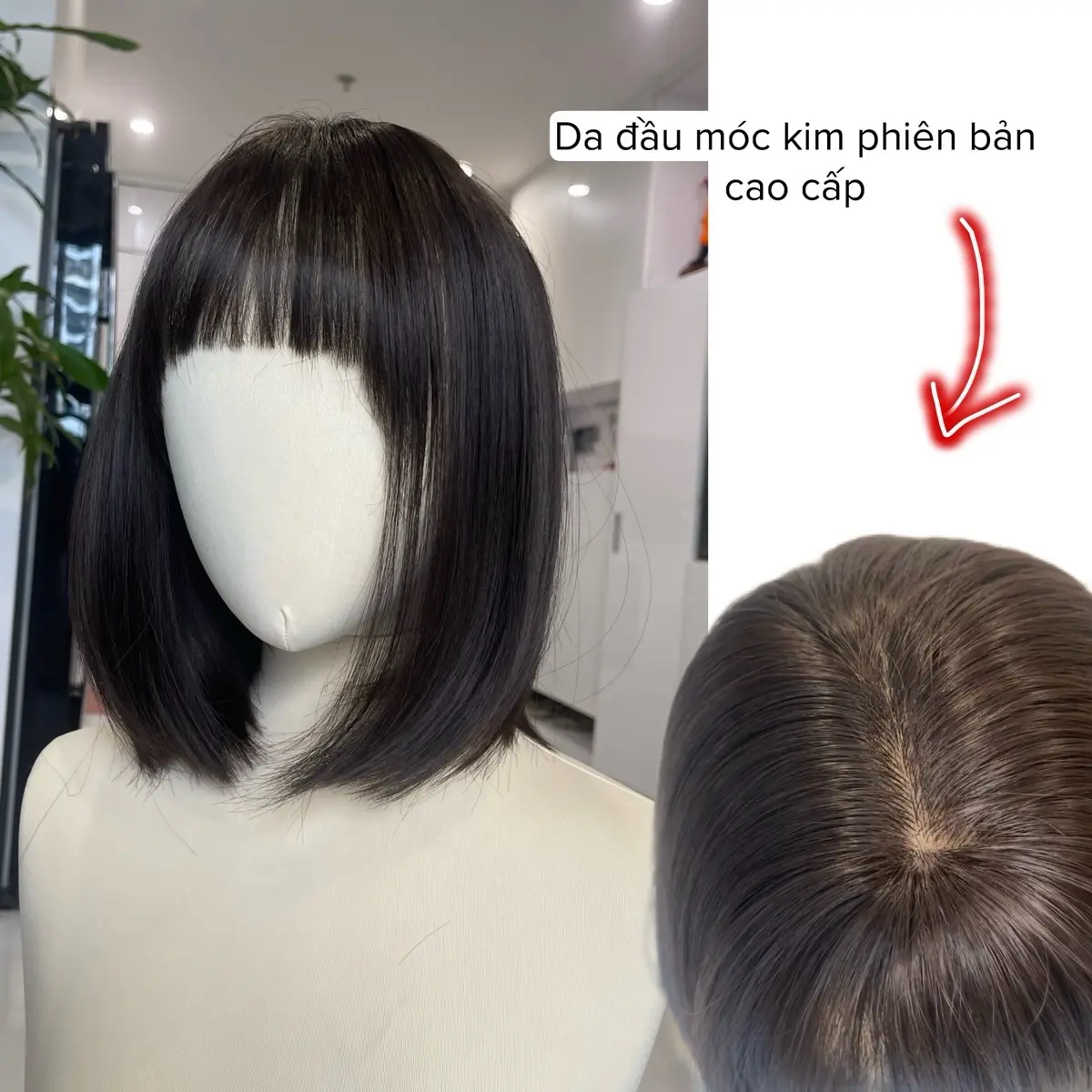 MÃ TÓC MK002 .BỘ cÓC NGUYÊN ĐẦU NGẮN MÓC KIM PHIÊN BẢN MỚI ( kèm lược + dưỡng + lưới trùm) chất liệu được làm bằng sợi tơ có thể dùng nhiệt từ 120-140 độ c Wig