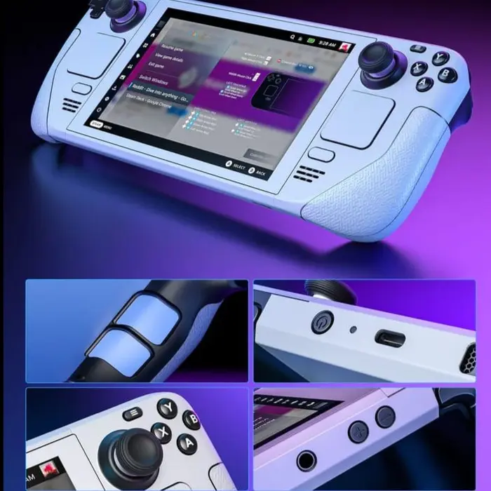 JSAUX Skin Stickers Set Compatible for Steam Deck Free Thumb Grip Caps 4