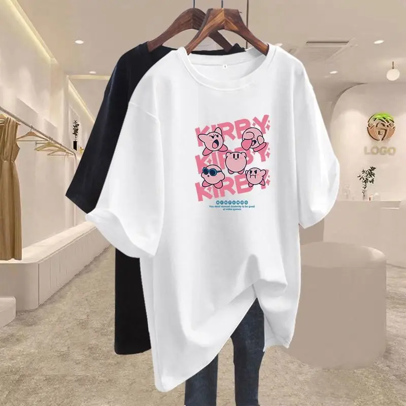 Áo Thun Cotton Nguyên Chất, Dài Trung Bình In Hình Mỹ, Phong Cách Trẻ Trung Và Dễ Thương, Dành Cho Nữ, ngắn Tay, Dáng Rộng Vừa Vặn, Áo Cho Mẹ Nóng Bỏng, Hàng Mới Về
