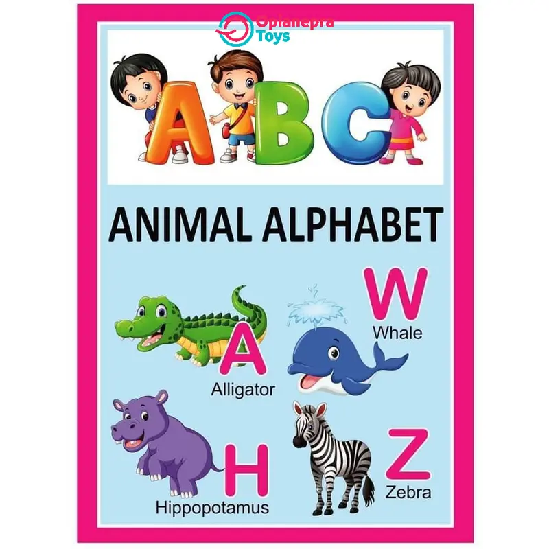 Flash Card Kartu Pintar Animal Hewan Binatang Alphabet Alfabet Huruf Glossy Tebal - 40 Lembar 8