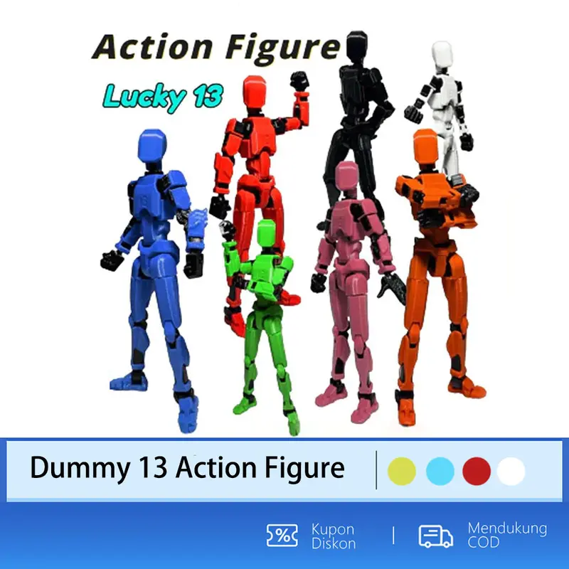 Dummy 13 Action Figure,Mainan Pergeseran Bentuk Bergerak Multi-Sendi,Manekin Cetak 3D,Dengan 4 Senjata Dan 3 Bentuk Tangan 0