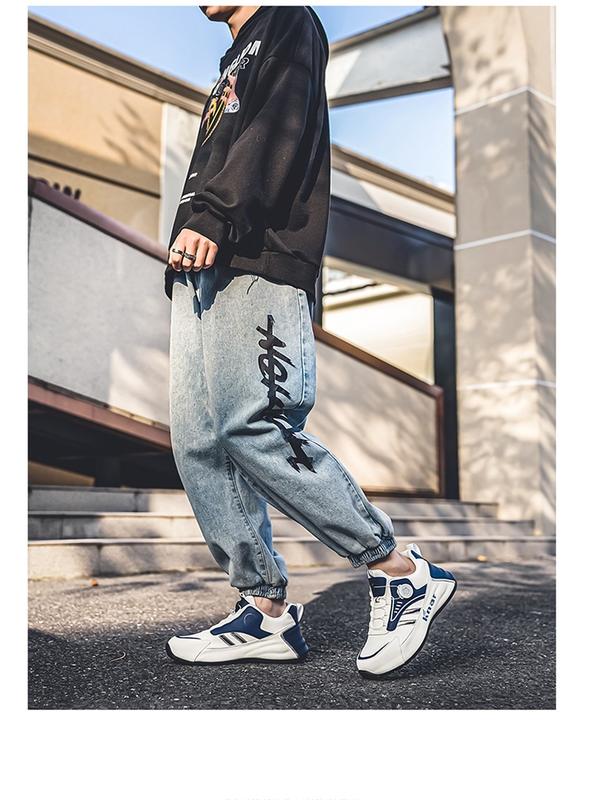 Product Introduction of Rotating button shoes men's sneakers men's shoes spring and autumn leather waterproof non-slip casual shoes fashionable shoes all-matching travel shoes Closed Runner Trainers Footwear Training Running Walking Shoes 4