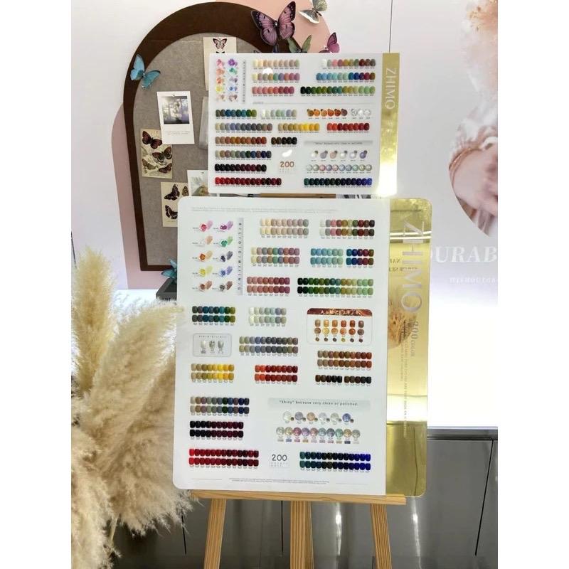 Sét 200 Màu ZhiMo Cao cấp Chính Hãng , Tặng kèm 2 bảng màu basstop kèm Kệ gỗ trưng bày bảng màu , dung Tích chai sơn 15ml , Hội tụ đầy đủ Các Tông Làm nghề , dùng Trong ngành Sơn gel Móng tay chân nail làm đẹp Nữ