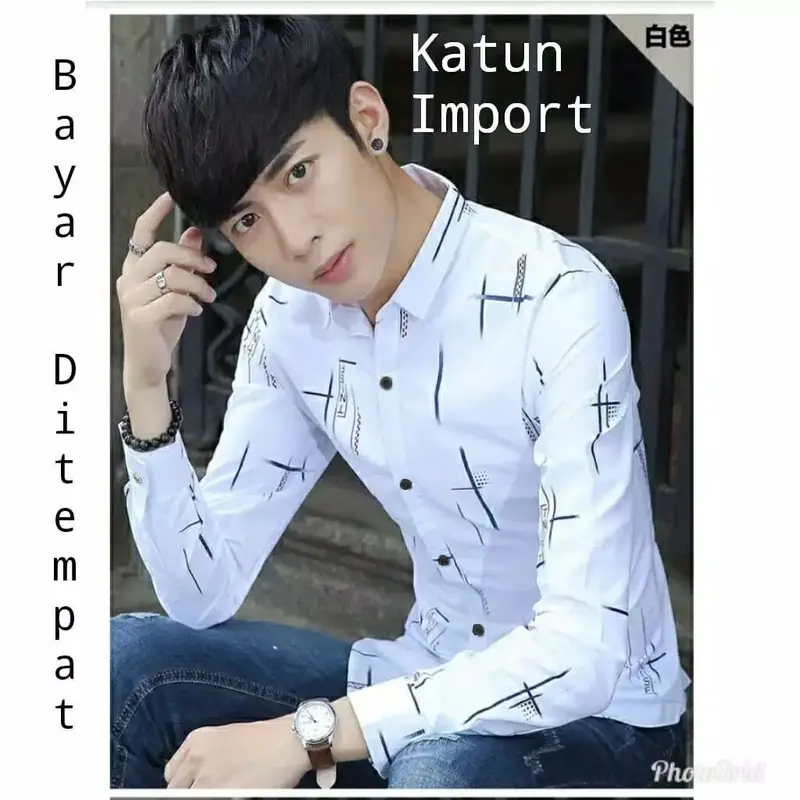 LENGAN PANJANG/HEM PRIA CASUAL KEREN OSCAR Baju Kantong 1