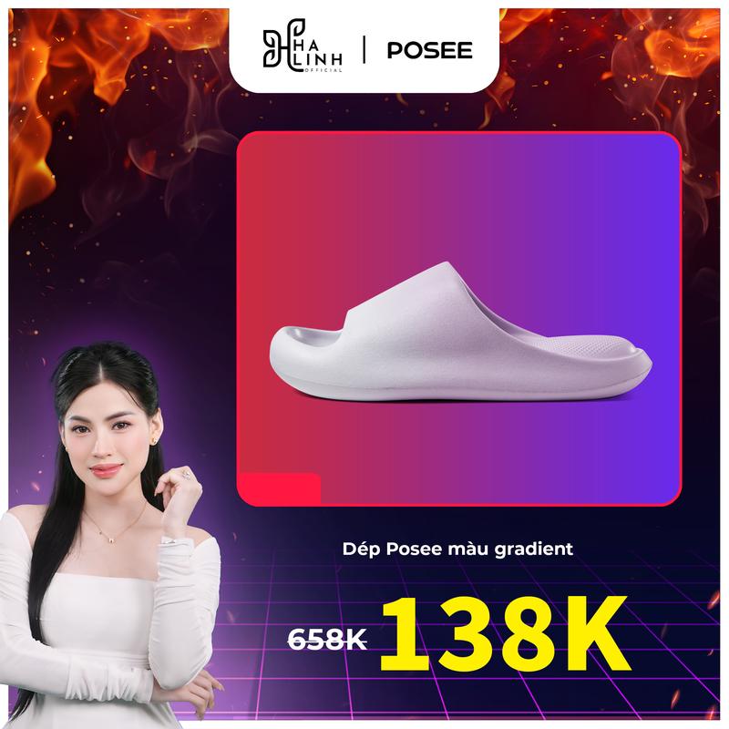 【Vo Ha Linh X Melive exclusive Livestream  POSEE Cloud Bounce Có Quai Women Gradient Chuyển màu Dép Slipper Hoa Đế Bằng DéP lê Chống trượt Chống ồn Đàn hồi Giảm chấn Tiện lợi Trong nhà Phòng tắm Tắm Nam nữ Đồ gia dụng Nhiều màu Chất lượng 2024 P68104