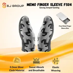 Sarung Jempol Memo FS04 isi 2 pcs Finger Sleeves Gaming Elastis Anti Keringat PUBG ML FF Accessories