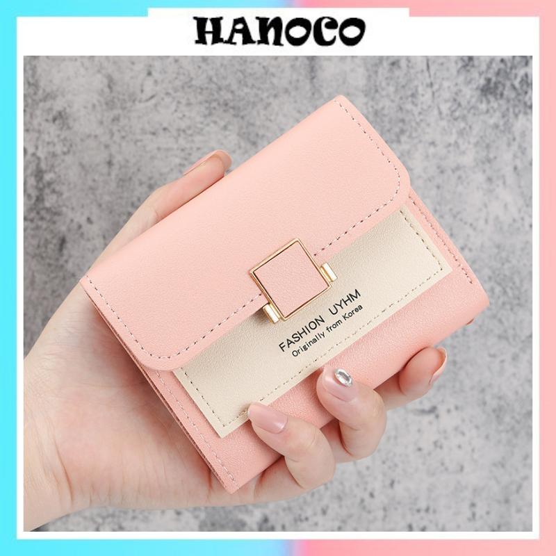 Ví nữ mini khóa kéo nhiều ngăn dễ thương Phong Cách Hàn Quốc HANOCO