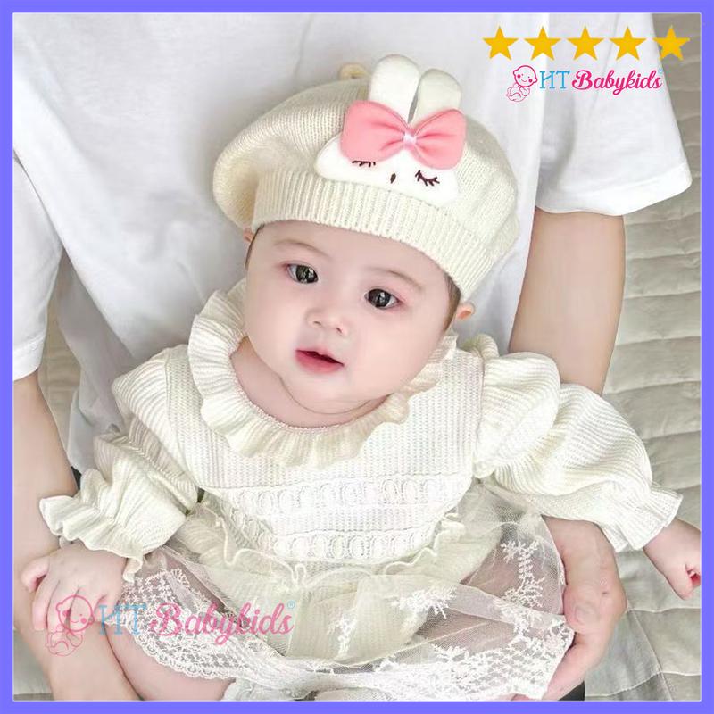  Mũ Nồi Len Thỏ xinh Cho Bé Phong Cách Hàn Quốc Đáng Yêu 
