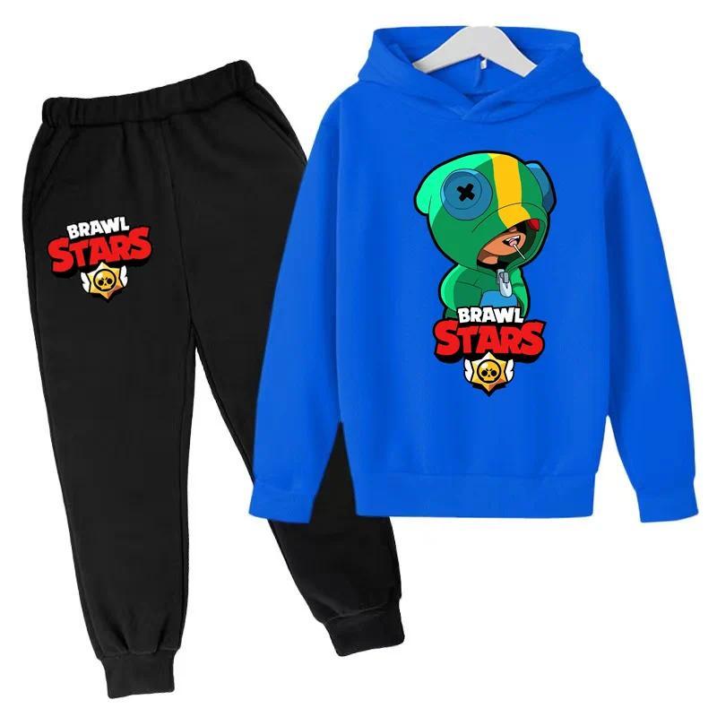 Product Introduction of Children's cartoon game printed hoodie Sports shirt top + pants handsome sports comfortable casual suit 3