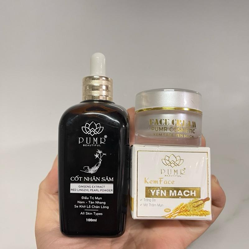 Combo Tái Da CỐT NHÂN SÂM & FACE YẾN MẠCH PUMR  [3 mask đắp mặt ] 8