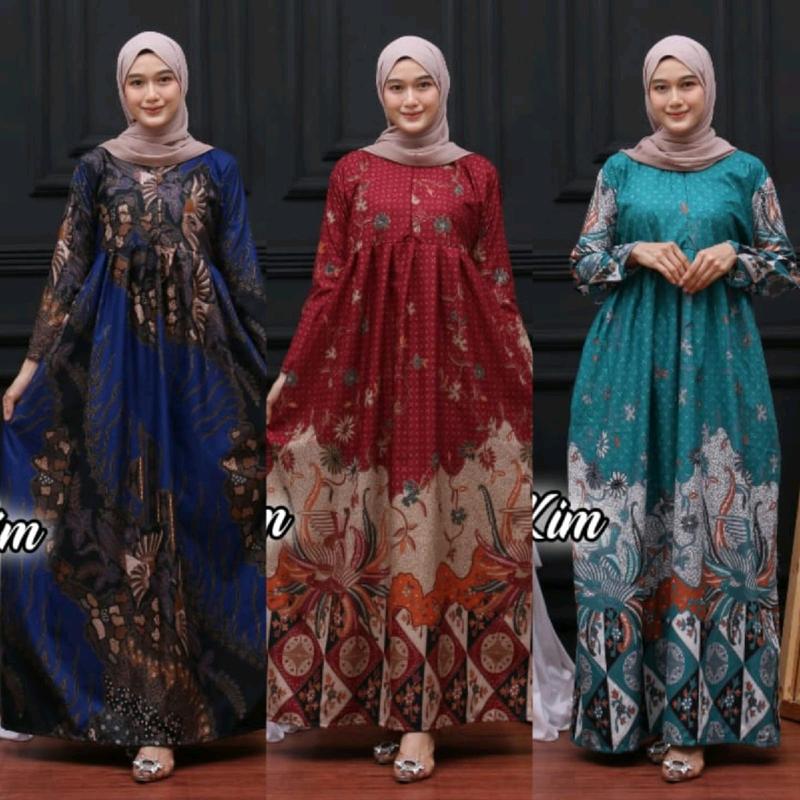 PROMO GAMIS BATIK MODERN MURAH BERKUALITAS Poliester wanita Muslim 0