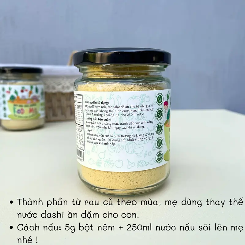 Bột Nêm Rau Củ Ăn Dặm Kodomo Jan’s Cho Bé 6m+ Gia Vị 1
