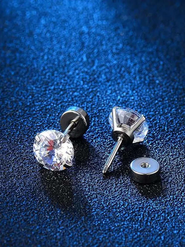 Artificial Zircon Decor Stud Earrings, Elegant Stud Earrings for Women & Girls, Fashion Jewelry for Party, Daily Clothing Decor, Trendy Jewelry for Birthday Gift 4