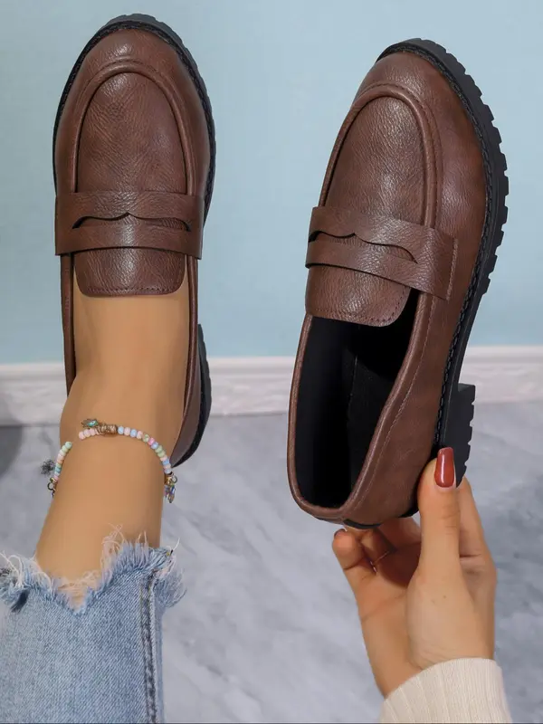 Women's Fashionable Slip on Loafers, Casual Comfortable Shoes for Daily Wear, Lightweight Breathable Shoes for Women & Girls 2