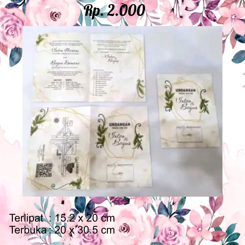 Undangan erba harga 2.000 0